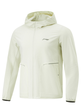 Lining/李宁正品冬季男子跑步系列印花连帽加绒运动外套AFDT623-2