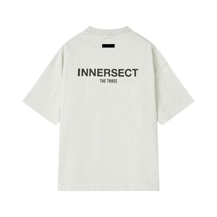 潮州潮流 INNERSECT 25SS背后logo圆领短袖320g重磅T恤男女情侣潮