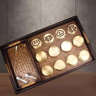 黄铜打香篆入门香道套装工具礼盒用具盘香炉香粉焚香香薰用品器具