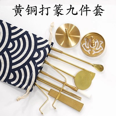 入门黄铜七件套工具打香篆
