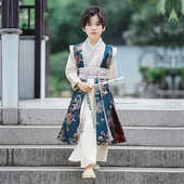 少爷服男孩中国风高端武侠风春秋国学服 唐装 男童汉服秋装 儿童古装