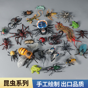 昆虫模型仿真爬行动物玩具螳螂蜜蜂蜘蛛蝴蝶蝎子儿童男女认知摆件