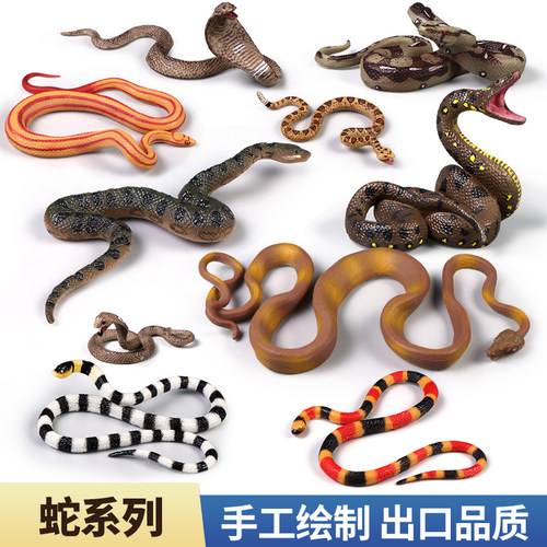 蛇模型仿真爬行动物玩具认知摆件