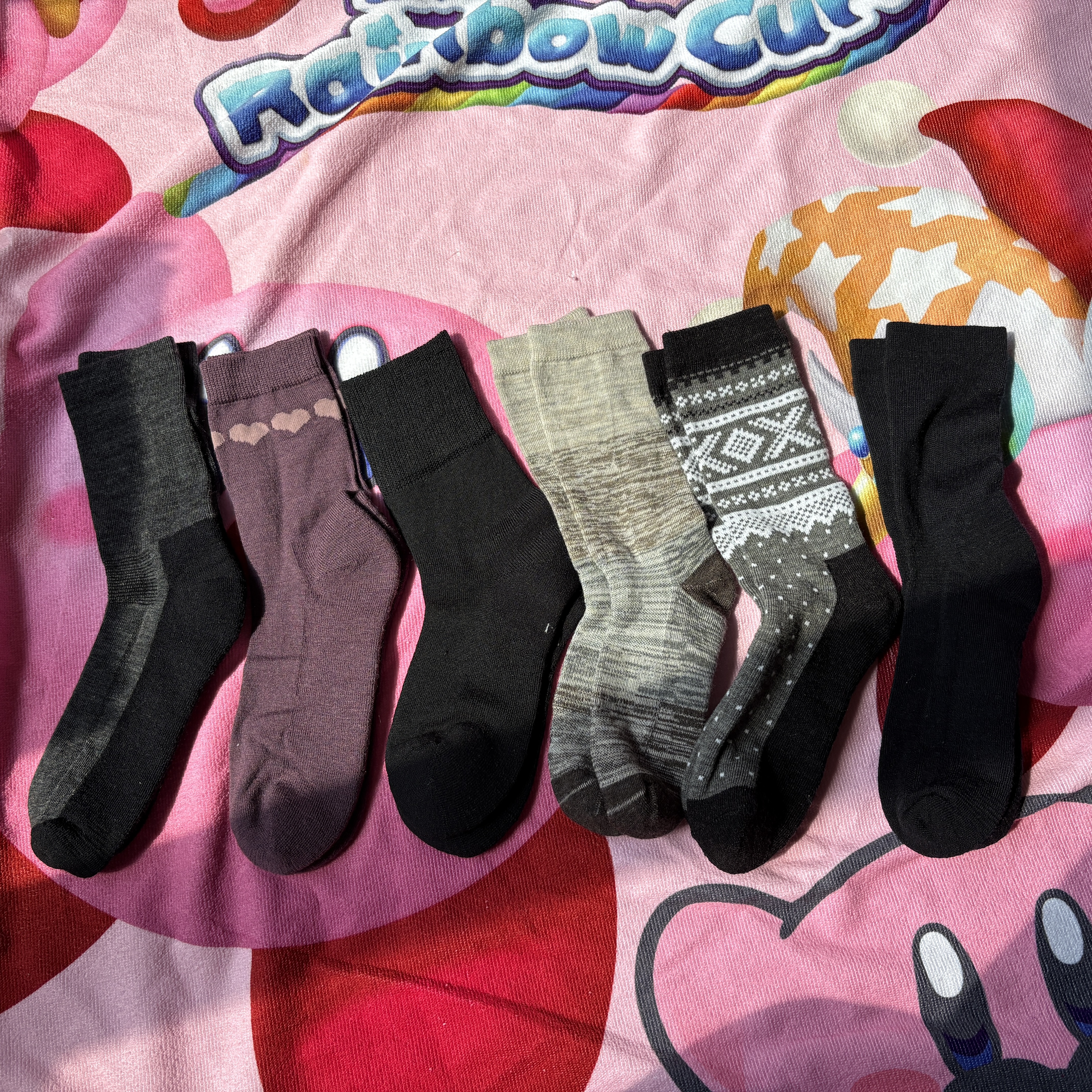 【M码】高端美利奴羊毛休闲日常袜子毛巾底秋冬保暖透气中筒袜