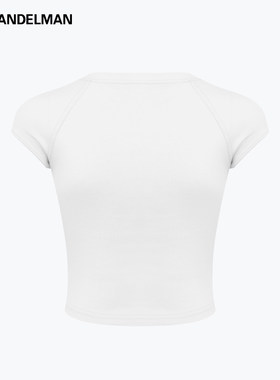 ANN ANDELMAN2026春夏新款修身短袖T恤复古纯色圆领插肩运动上衣