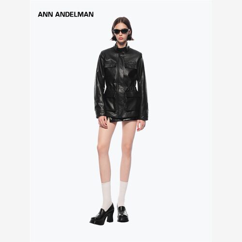 ANNDELM工装皮衣女秋冬