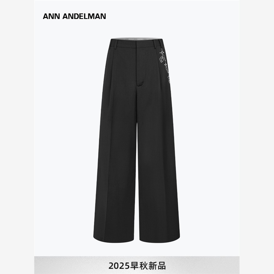 ANNDELM直筒宽松锁炼烫