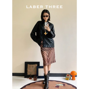 秦岚同款LABERTHREE雅丹美学堆堆西部靴擦色时尚民族风刺绣短靴女