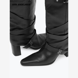 ANN ANDELMAN官方直营尖头细跟高跟鞋女时装靴子
