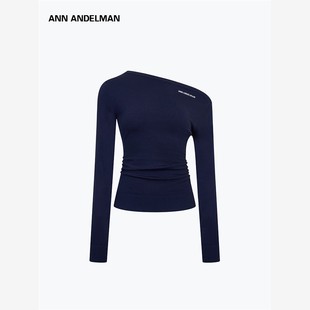 ANN ANDELMAN官方直营早秋氛围感穿搭三穿一字肩斜肩针织衫上衣