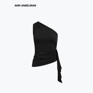 ANDELMAN官方直营设计感单肩弹力针织飘带上衣背心吊带女内搭 ANN