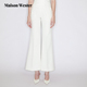 Maison 通勤高级感白色纯色高腰喇叭长裤 Wester2025夏季 新款