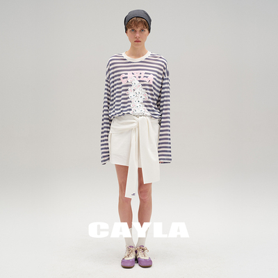 CAYLA卡通兔甜美印花天丝