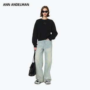 ANN ANDELMAN官方直营软糯加软套头卫衣2025秋季宽松