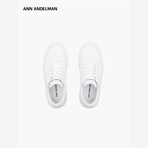 [名人同款]Ann Andelman Arcade Blanc厚底白皮鞋皮革增高鞋