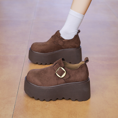 复古厚底勃肯鞋女一脚蹬