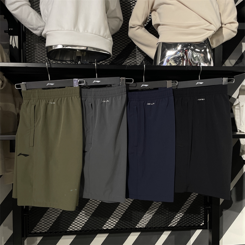 李宁跑步系列运动裤男子2025年夏季新款排湿速干五分短裤 AKSV111