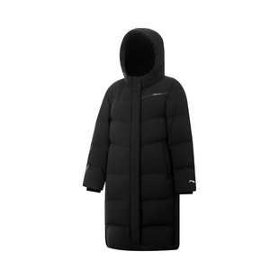 李宁儿童羽绒服女童长款过膝2025冬季新款青少年保暖鸭绒外套童装