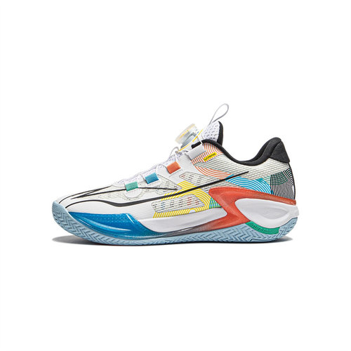 李宁儿童旋转纽扣篮球鞋2024秋季新款男大童先锋灵支撑稳定运动鞋