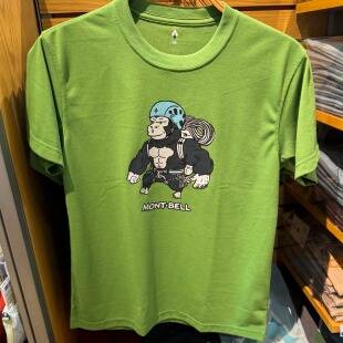 montbell2026新款男女同款印花户外透气速干抗UV打底短袖T恤