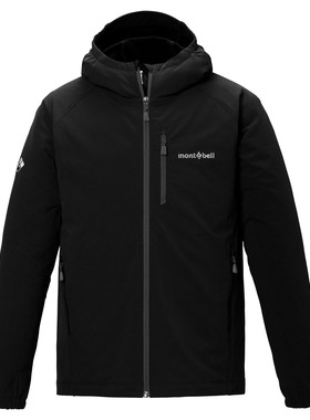 代购montbell儿童Climapro200连帽加绒弹力防风软壳外套1106802