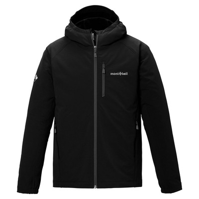 montbell儿童连帽加绒软壳外套