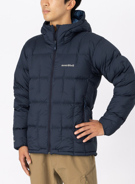 montbell男士Neige户外防风800蓬连帽绗缝鹅绒羽绒服1101673