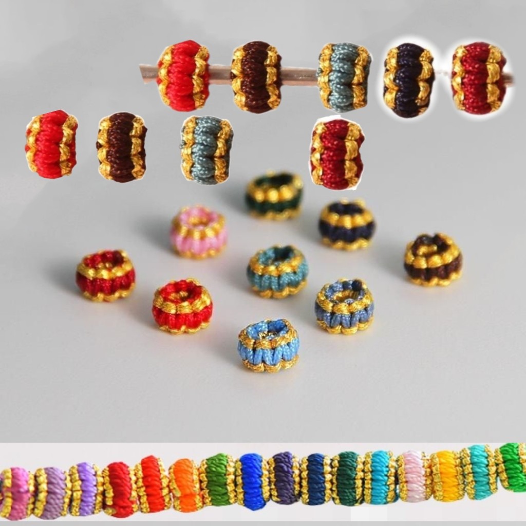 4mm 璎珞结线圈菠萝扣平结百搭配件手链手绳diy手链固定圈小配件