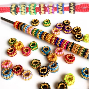 4mm 璎珞结线圈菠萝扣平结手工编织手链手绳diy手链固定圈小配件