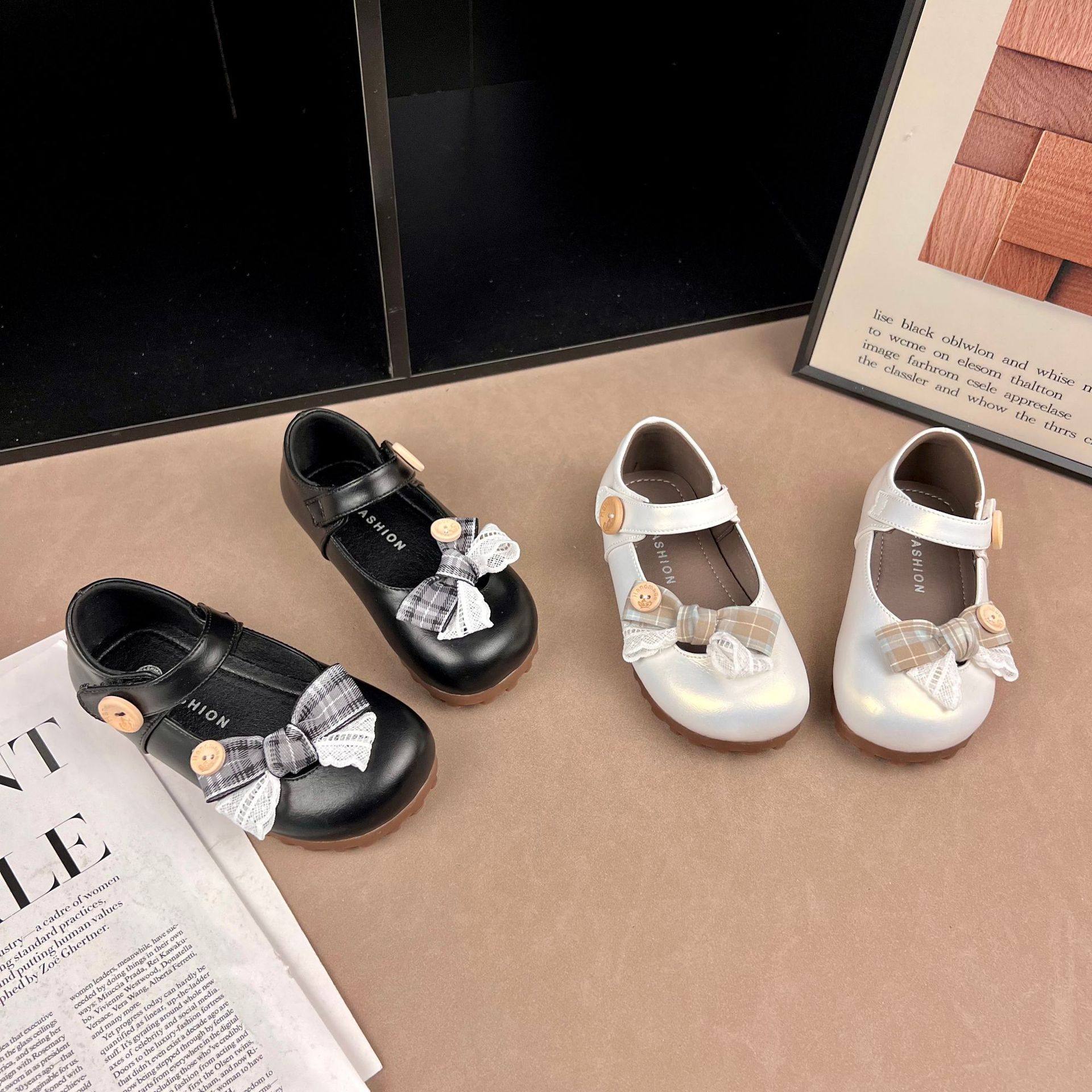 2026新女童蝴蝶结小皮鞋软底魔术贴公主鞋儿童浅口百搭玛丽珍单鞋,童鞋/婴儿鞋/亲子鞋,皮鞋,淘宝优惠券,粉丝福利购,淘宝优惠卷