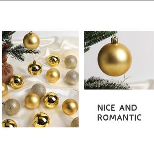 5公分圣诞树挂球大亮光球电镀球彩球吊球 圣诞球彩球24个6