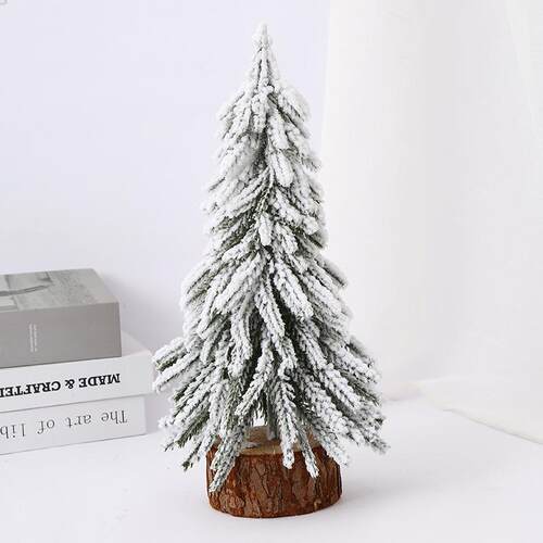 圣诞节装饰品倒绑仿真诺贝松迷你圣诞树小型pe植绒桌面装饰树摆件