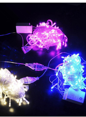 10米防水户外LED彩灯串灯闪灯暧黄色节日春节酒店装饰满天星100米