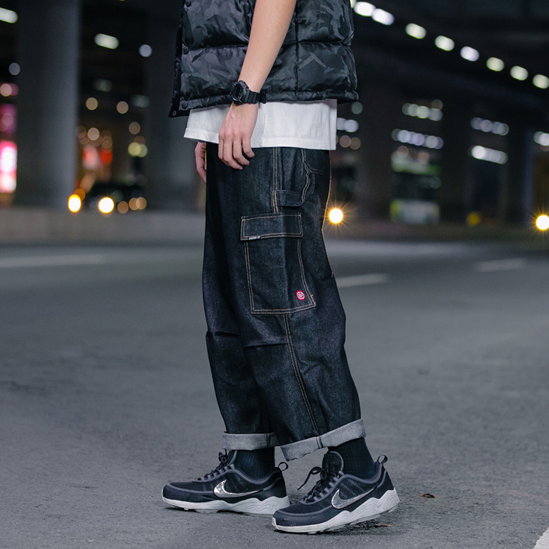 阿美咔叽宽松潮牌牛仔裤