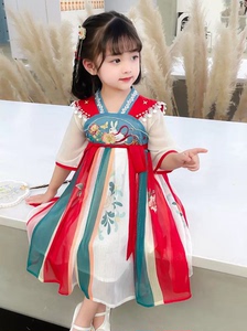 新款女童汉服夏季中国风唐装儿童古装演出服女宝宝超仙公主裙春秋