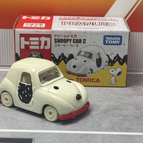 TOMY 多美卡 SP153 史努比联名合金小车仿真静态模型桌面收藏摆件