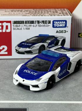 多美卡 Tomica合金92号兰博基尼 Aventador LP700-4 警车模型玩具