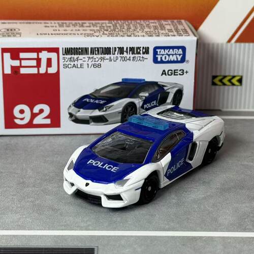多美卡 Tomica合金92号兰博基尼 Aventador LP700-4 警车模型玩具