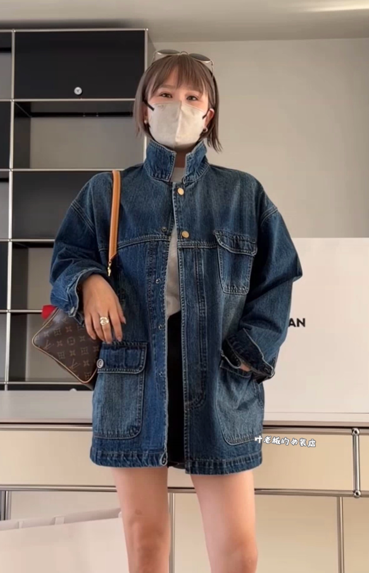 T6545牛仔外套 诗歌兰欧货女装26秋款气质中长款宽松口袋牛仔衣女