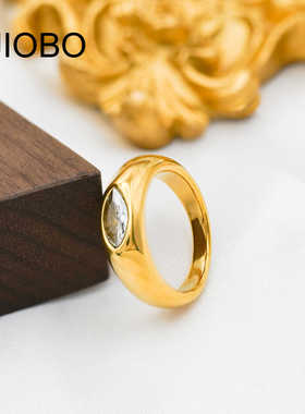 镀18k金小众设计戒指轻奢