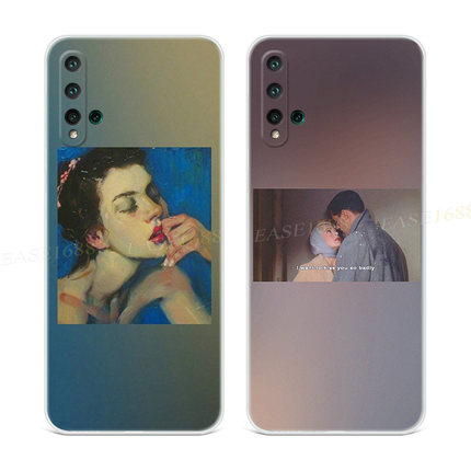 欧美风情侣适用华为nova5pro手机壳6se油画3i4e2s复古z文艺女款软