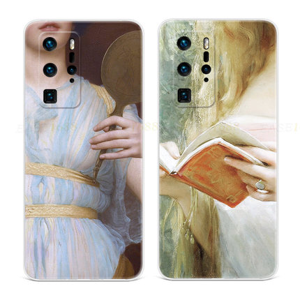 艺术油画适用于华为p20手机壳p40p60pro文艺p9p10plus美术生的+软
