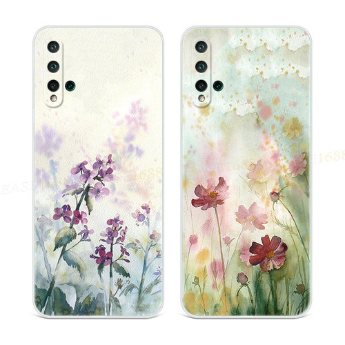 水彩紫花适用华为nova5pr