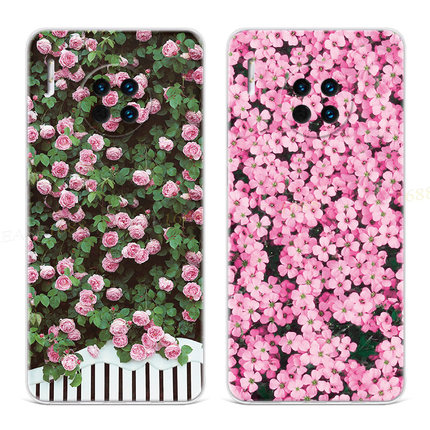 知性玫瑰花适用华为mate60手机壳40pro+50文艺20x唯美10e9女款8软