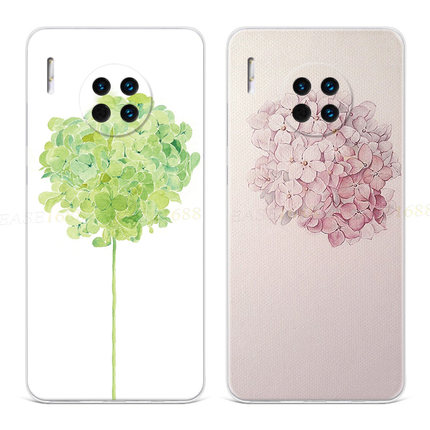 简约花团适用华为mate60手机壳40pro+50小清新20x复古10e文艺9女8