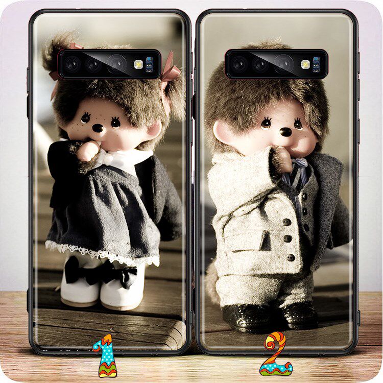 三星S10+ S8  s9 S10e note8 note9蒙奇奇礼服情侣手机壳适用13xr