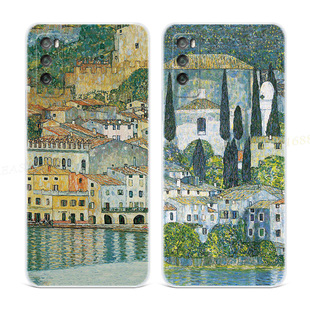 欧式小镇适用华为畅享20pro手机壳60油画10 9plus克里姆特se文艺