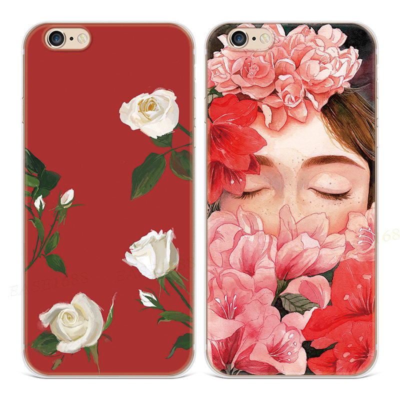 玫瑰花少女适用iphone13苹