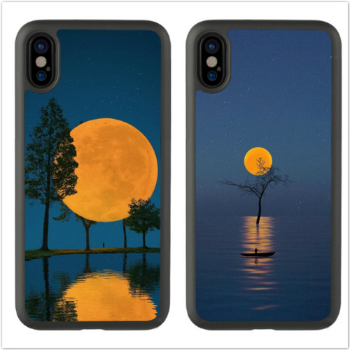 适用于7简约r文艺月亮插画