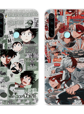 绿谷出久适用小米红米note11手机壳12可爱10pro插画9+8轰焦冻7T软